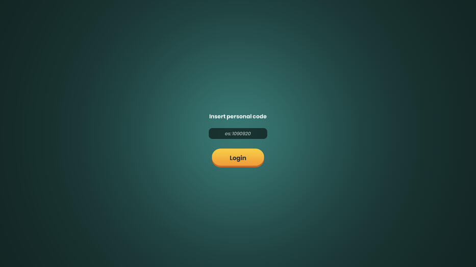 3rd prototype's login page